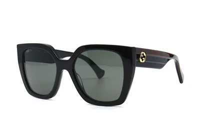 Pre-owned Gucci Gg1300s 001 Black Grey Women's Authentic Sunglasses 55-19-145 In Gray