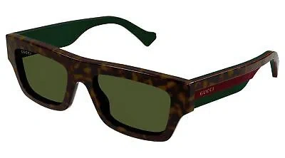 Pre-owned Gucci Gg1301s-002-55 Havana Havana Green