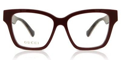 Gucci Gg1302o Women's Glasses, Burgundy, Size 55 In Black