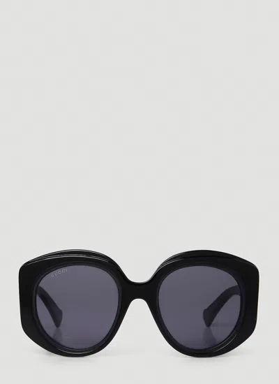 Pre-owned Gucci Gg1308s Round Sunglasses 100% Authentic Brand In Black