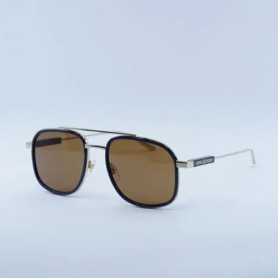 Pre-owned Gucci Gg1310s 003 Gold/blue/brown 56-20-145 Sunglasses Authentic