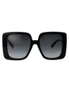 Gucci Grey Square Ladies Sunglasses Gg1314s 001 55 In Black