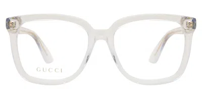 Gucci Gg1319o Women's Glasses, Clear, Size 53 In Silver