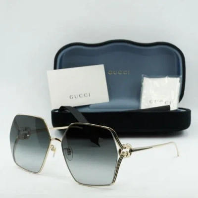 Pre-owned Gucci Gg1322sa 001 Gold/grey Gradient 64-16-135 Sunglasses