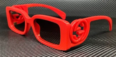 Pre-owned Gucci Gg1325s 005 Red Brown Women's Large 54 Mm Sunglasses