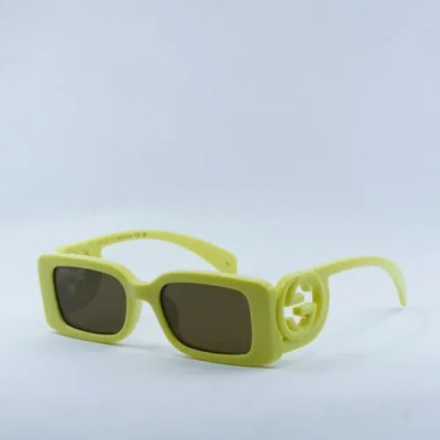 Pre-owned Gucci Gg1325s 007 Acid Yellow/brown 54-19-140 Sunglasses