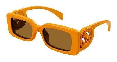 Pre-owned Gucci Gg1325s 008 Orange Sunglasses In Brown