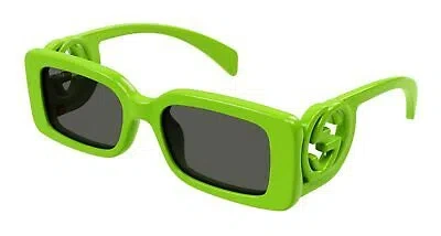 Pre-owned Gucci Gg1325s-009 Green Sunglasses In Gray