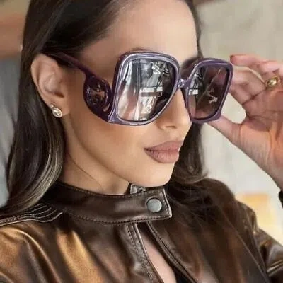 Pre-owned Gucci Gg1326s-003-58 Violet Sunglasses In Grey Gradient
