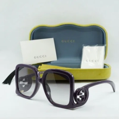 Pre-owned Gucci Gg1326s 003 Violet/grey Gradient 58-19-140 Sunglasses