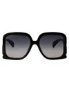 Gucci Womens Black Gc002056 Gg1326s Rectangle-frame Acetate Sunglasses In Black-black-grey
