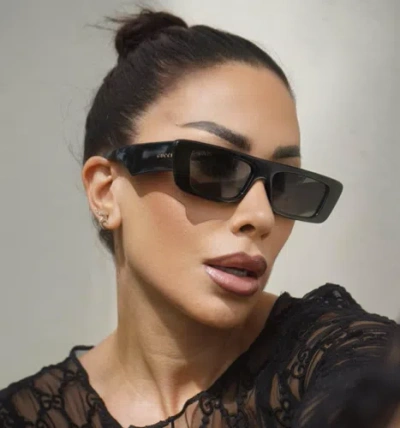 Pre-owned Gucci Gg1331s-002 Black Black Brown Sunglasses