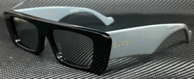 Pre-owned Gucci Gg1331s 005 Black Silver Mirror Small Men's 54 Mm Sunglasses