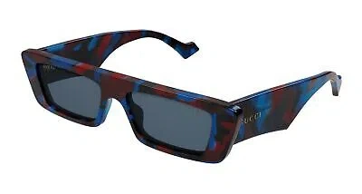 Pre-owned Gucci Gg1331s-007 Havana Sunglasses In Blue