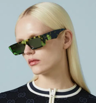 Pre-owned Gucci Gg1331s-008 Havana Sunglasses In Silver