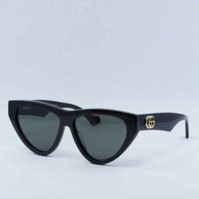Pre-owned Gucci Gg1333s 001 Black/grey 58-14-145 Sunglasses Authentic In Gray