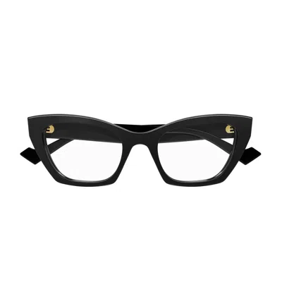Gucci Gg1334o Linea Emblem Eyeglasses In Black