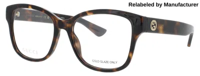 Gucci Gg1340o Acetate Eyeglasses 54-17-140 For Men With Case Included In 002 - Havana / Demo