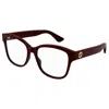 Gucci Gg1340o005 Red Red Transparent In Brown