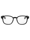 Gucci Square Frame Glasses In 001 Black Black Transparent