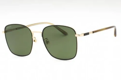 Pre-owned Gucci Gg1350s-003-58 Sunglasses Size 58mm 145mm 20mm Gold Men In Green