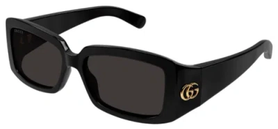 Pre-owned Gucci Gg1403s-001 Black In Gray