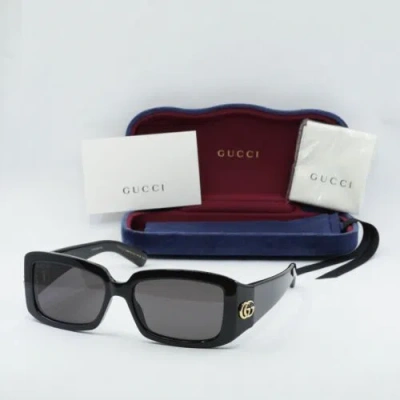 Pre-owned Gucci Gg1403s 001 Black/grey 54-16-130 Sunglasses In Gray
