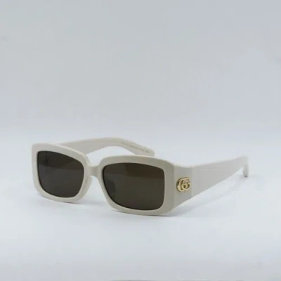 Pre-owned Gucci Gg1403sk 004 Ivory/brown 54-16-135 Sunglasses