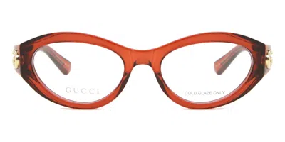 Gucci Gg1405o Women's Glasses, Clear, Size 51 In Brown