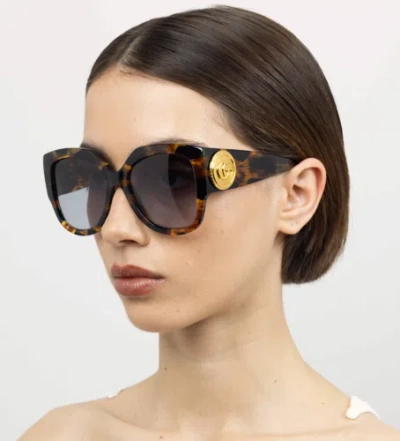 Pre-owned Gucci Gg1407s-002 Havana Sunglasses
