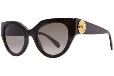 Pre-owned Gucci Gg1408s 003 Sunglasses Women's Havana/gold/brown Gradient Cat Eye 52mm