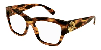 Gucci Gg1410o Women's Glasses, Tortoiseshell, Size 53 In Brown