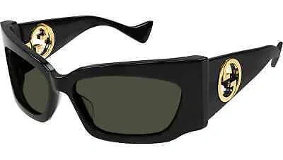 Pre-owned Gucci Gg1412s-001 Black Grey In Gray