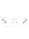 Gucci Gg1420ok Oversize-frame Glasses In Silver