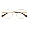 Gucci Interlocking G Square-frame Glasses In 001 Gold Gold Transparent