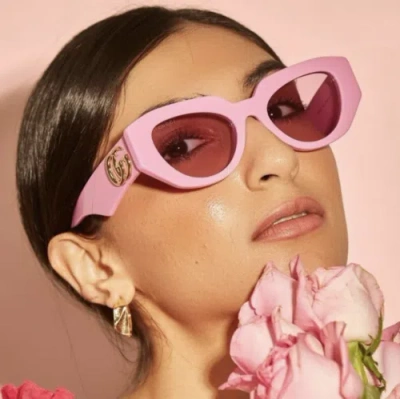 Pre-owned Gucci Gg1421s-004-51 Pink Sunglasses