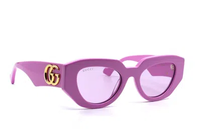 Pre-owned Gucci Gg1421s 004 Pink Light Violet Authentic Sunglasses 51-20