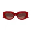 Gucci Gg1421s006 Red Red Brown In Red