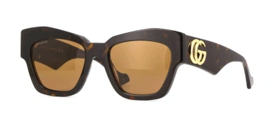 Pre-owned Gucci Gg1422s Havana/brown (003) Sunglasses