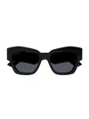 Gucci Gg1422s Sunglasses In 001 Black Black Grey