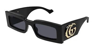 Pre-owned Gucci Gg1425s-001 Black Sunglasses In Gray
