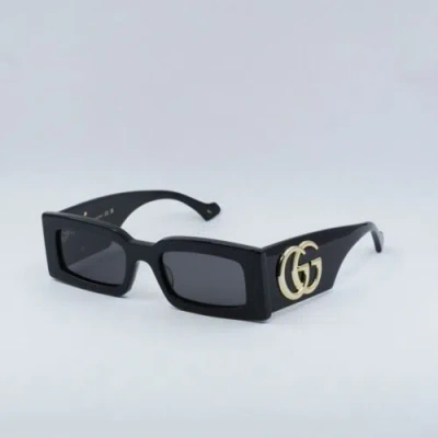 Pre-owned Gucci Gg1425s 001 Black/grey Eyeglasses In Gray