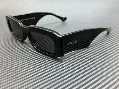 Pre-owned Gucci Gg1426s 001 Black Grey Men's Medium 54 Mm Sunglasses In Gray