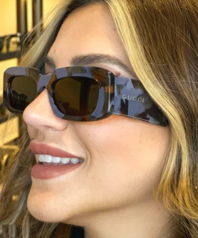 Pre-owned Gucci Gg1426s-003 Havana Sunglasses