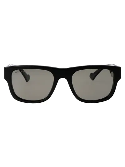 Gucci Gg1427s Sunglasses In 002 Black Black Grey