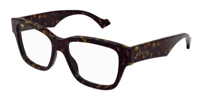 Gucci Gg1428o Men's Glasses, Tortoiseshell, Size 52 In Brown