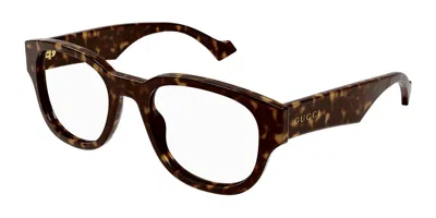 Gucci Gg1429o Men's Glasses, Tortoiseshell, Size 54 In Brown