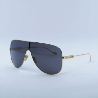 Pre-owned Gucci Gg1436s 001 Yellow Gold/grey 99-1-135 Sunglasses Authentic In Gray