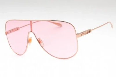 Pre-owned Gucci Gg1436s-004-99 Sunglasses Size 99mm 135mm 1mm Gold Women In Pink