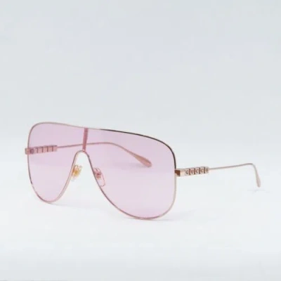 Pre-owned Gucci Gg1436s 004 Shiny Rose Gold/pink 99-1-135 Sunglasses